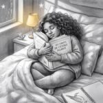 enfant dort avec un livre dans les bras